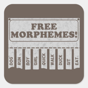 Free Morphemes Square Sticker