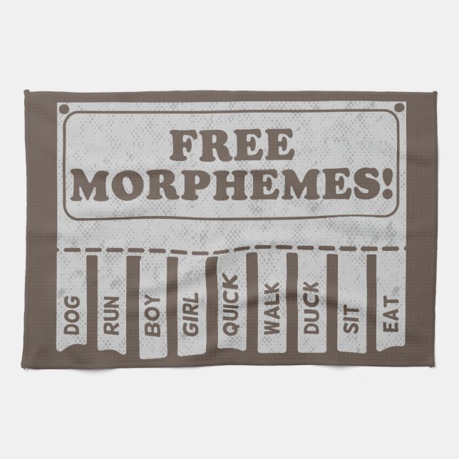 Free Morphemes Tea Towel (Horizontal)