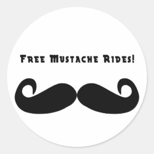 Free Moustache Rides Sticker