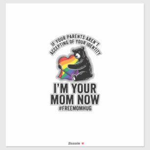 Free Mum Hug Bear Pride Vintage T-Shirt Design_1