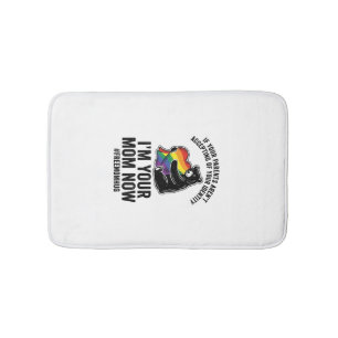 Free Mum Hug Bear Pride Vintage T-Shirt Design_1 Bath Mat