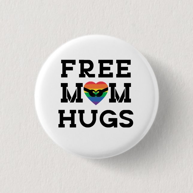 Free Mum Hugs 3 Cm Round Badge (Front)