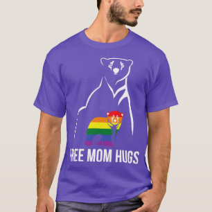 Free Mum Hugs Gay Pride LGBT Rainbow Women T-Shirt