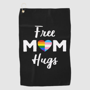 Free Mum Hugs II - Rainbow Gay Trans Pride Golf Towel