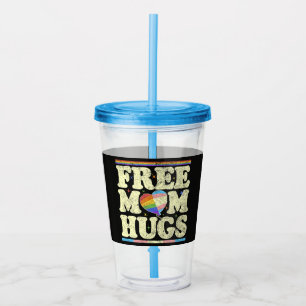 Free Mum Hugs Lgbt Pride Acrylic Tumbler