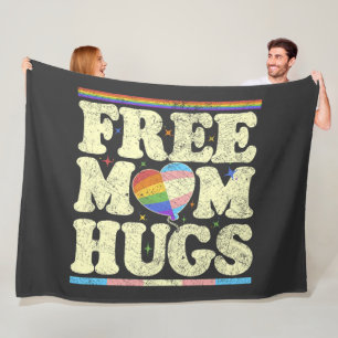 Free Mum Hugs Lgbt Pride Fleece Blanket