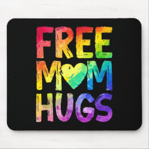 Free Mum Hugs Lgbt Pride Lgbtq Lesbian Gay Rainbow Mouse Mat