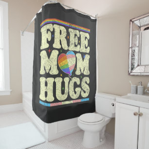 Free Mum Hugs Lgbt Pride Shower Curtain