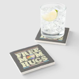Free Mum Hugs Lgbt Pride Stone Coaster