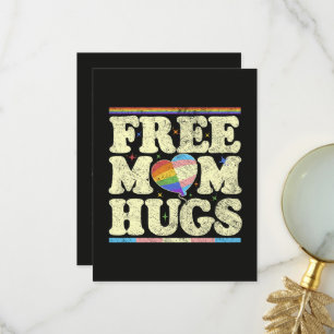 Free Mum Hugs Lgbt Pride Thank You Card