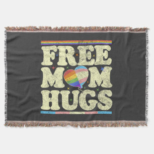Free Mum Hugs Lgbt Pride Throw Blanket