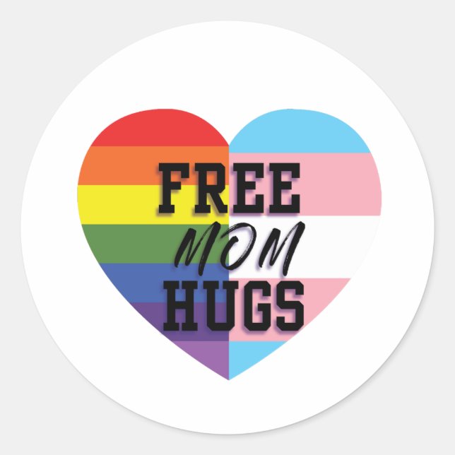 Free Mum Hugs LGBTQ Stickers (Front)