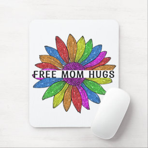 Free Mum Hugs LGBTQIA+ Pride Support Mouse Mat