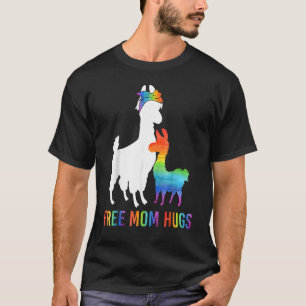 Free Mum Hugs Llama Lgbt Men Women Pride T-Shirt