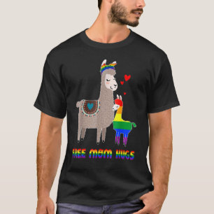 Free Mum Hugs Llama Lgbt Men Women Pride T-Shirt