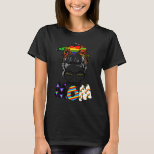 Free Mum Hugs Messy Bun Lgbt Pride Sun Rainbow Tea T-Shirt
