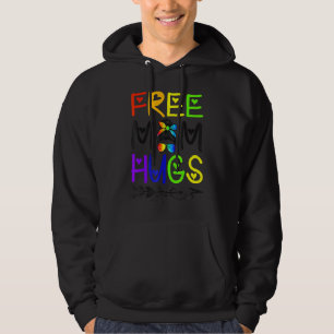 Free Mum Hugs Messy Bun Rainbow Lgbt Pride 1 Hoodie