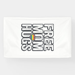 Free Mum Hugs Pride Heart Vintage T-Shirt Design_1 Banner