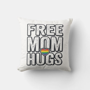 Free Mum Hugs Pride Heart Vintage T-Shirt Design_1 Cushion