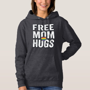 Free Mum Hugs Pride Heart Vintage T-Shirt Design_1 Hoodie