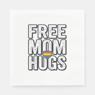 Free Mum Hugs Pride Heart Vintage T-Shirt Design_1 Napkin