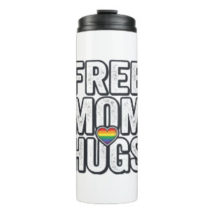 Free Mum Hugs Pride Heart Vintage T-Shirt Design_1 Thermal Tumbler