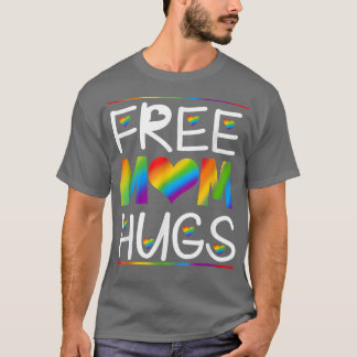 Free Mum Hugs Pride LGBT Month T-Shirt