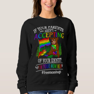 Free Mum Hugs Proud Bear Mum I'm Your Mum Now Lgbt Sweatshirt