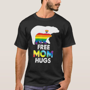 Free Mum Hugs Rainbow Bear Lgbt Pride Gay Lesbian  T-Shirt