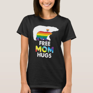 Free Mum Hugs Rainbow Bear Lgbt Pride Gay Lesbian  T-Shirt