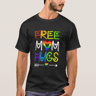 Free Mum Hugs  Rainbow Heart Lgbt Pride Month 1 T-Shirt