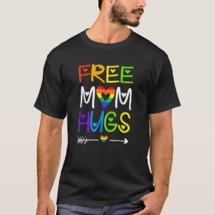 Free Mum Hugs  Rainbow Heart Lgbt Pride Month 1 T-Shirt