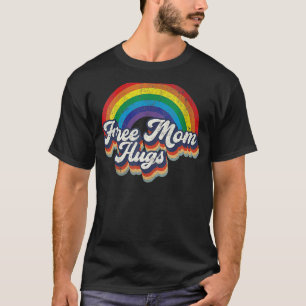 Free Mum Hugs  Rainbow Heart Lgbt Pride Month T-Shirt