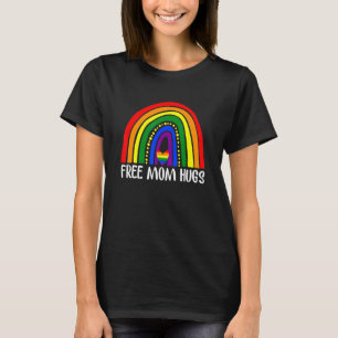 Free Mum Hugs  Rainbow Heart Lgbt Pride Month T-Shirt