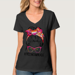 Free Mum Hugs Rainbow Lgbt Flag Gay Lesbian Homo P T-Shirt