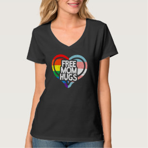 Free Mum Hugs Rainbow Lgbt Pride Gay Transgender B T-Shirt