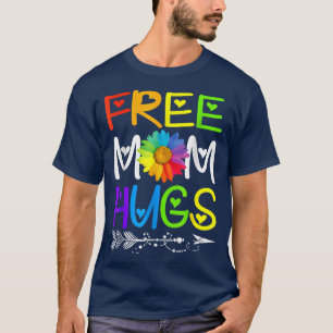 Free Mum Hugs Rainbow Tee LGBT Pride Month T-Shirt