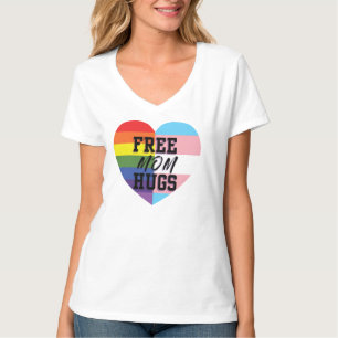Free Mum Hugs Relaxed V Neck T-Shirt