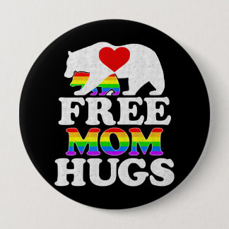 Free Mum Hugs t  Women Lgbt Pride Mama Bear 10 Cm Round Badge