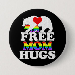 Free Mum Hugs t Women Lgbt Pride Mama Bear 7.5 Cm Round Badge