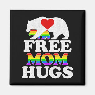 Free Mum Hugs t Women Lgbt Pride Mama Bear Magnet