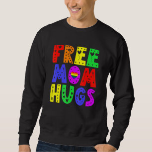Free Mum Hugs Tee Rainbow Heart Lgbt Pride Month T