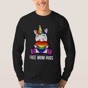 Free Mum Hugs Unicorn Gay Lgbt Pride Month T-Shirt