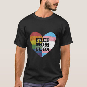 Free Mum Hugs With Rainbow And Transgender Flag He T-Shirt
