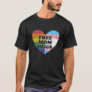 Free Mum Hugs With Rainbow And Transgender Flag He T-Shirt