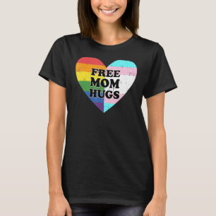 Free Mum Hugs With Rainbow And Transgender Flag He T-Shirt