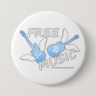 Free Music 7.5 Cm Round Badge
