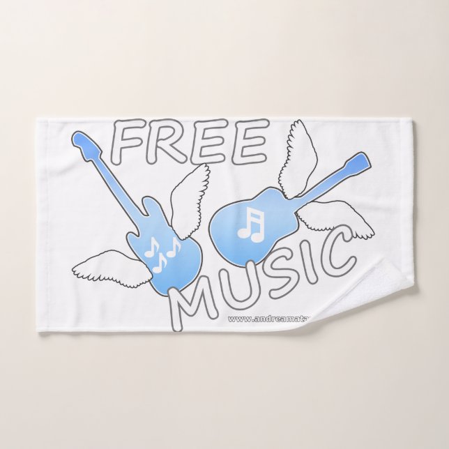 Free Music    Bath Towel Set (Hand Towel)