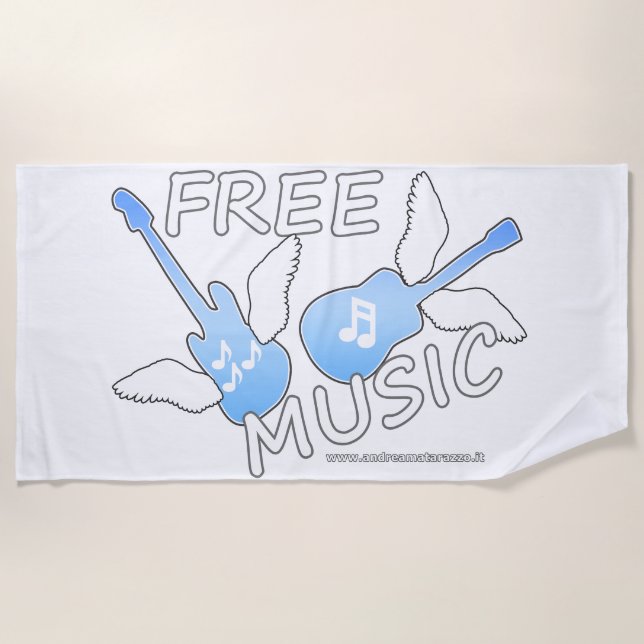 Free Music    Beach Towel (Front)