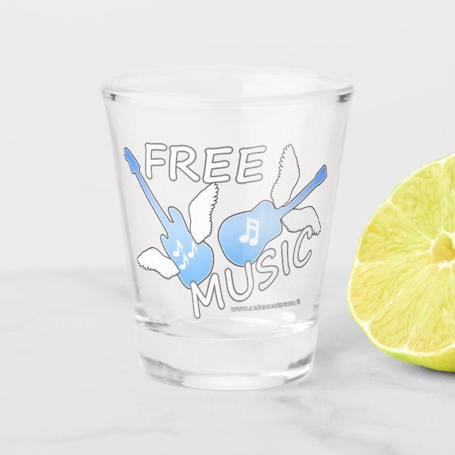 Free Music   Shot Glass (Front)
